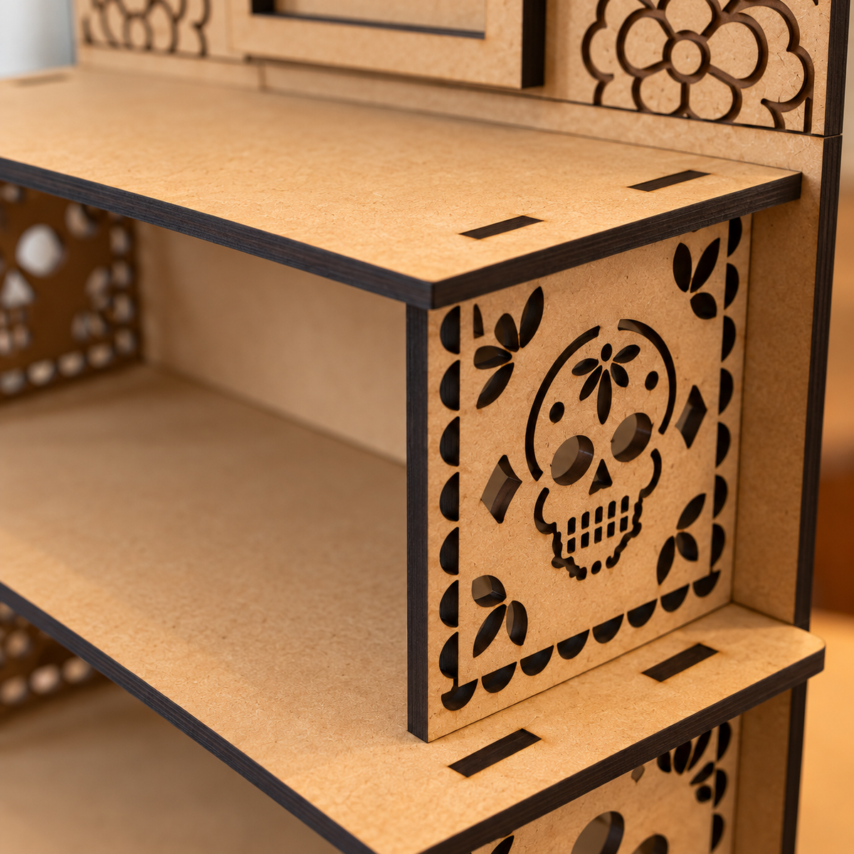 Altar armable Día de Muertos – Nicho 3 niveles