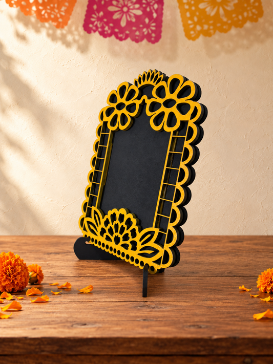 Portarretratos de Día de Muertos con base