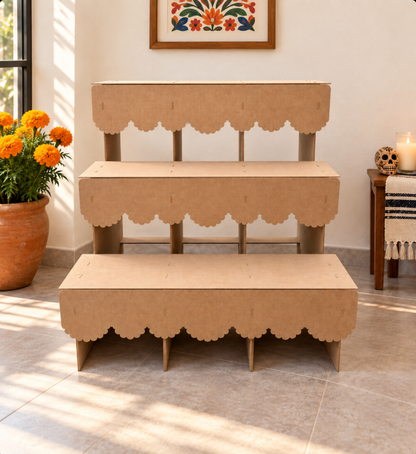Altar armable de 3 niveles – 85 × 85 × 85 cm