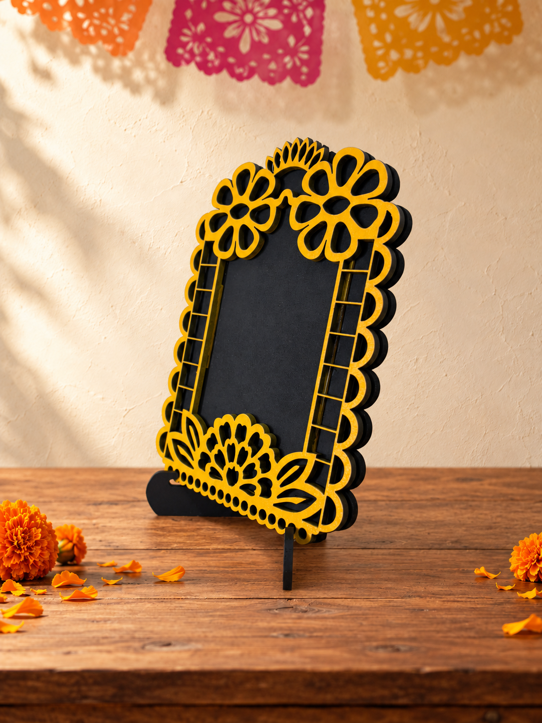 Portarretratos de Día de Muertos con base