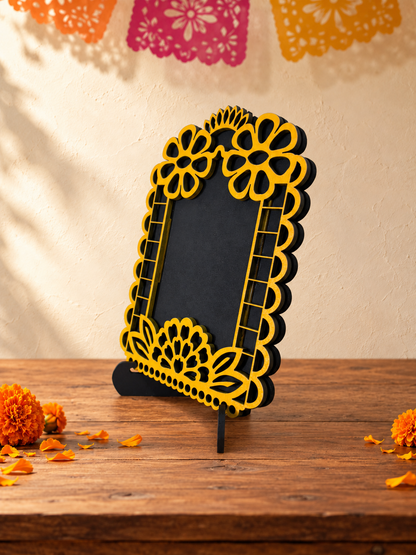Portarretratos de Día de Muertos con base