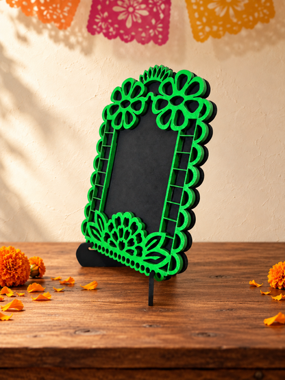 Portarretratos de Día de Muertos con base
