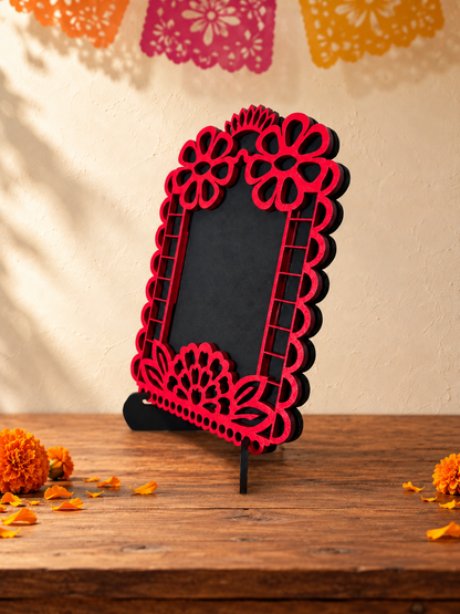 Portarretratos de Día de Muertos con base