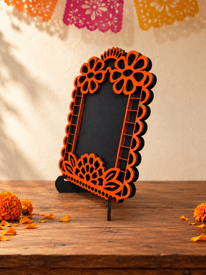 Portarretratos de Día de Muertos con base