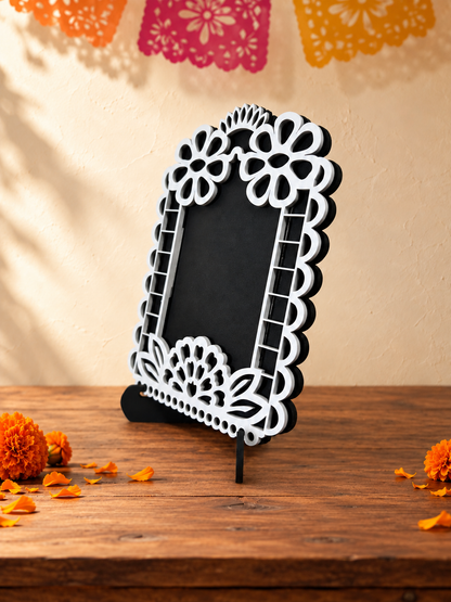 Portarretratos de Día de Muertos con base