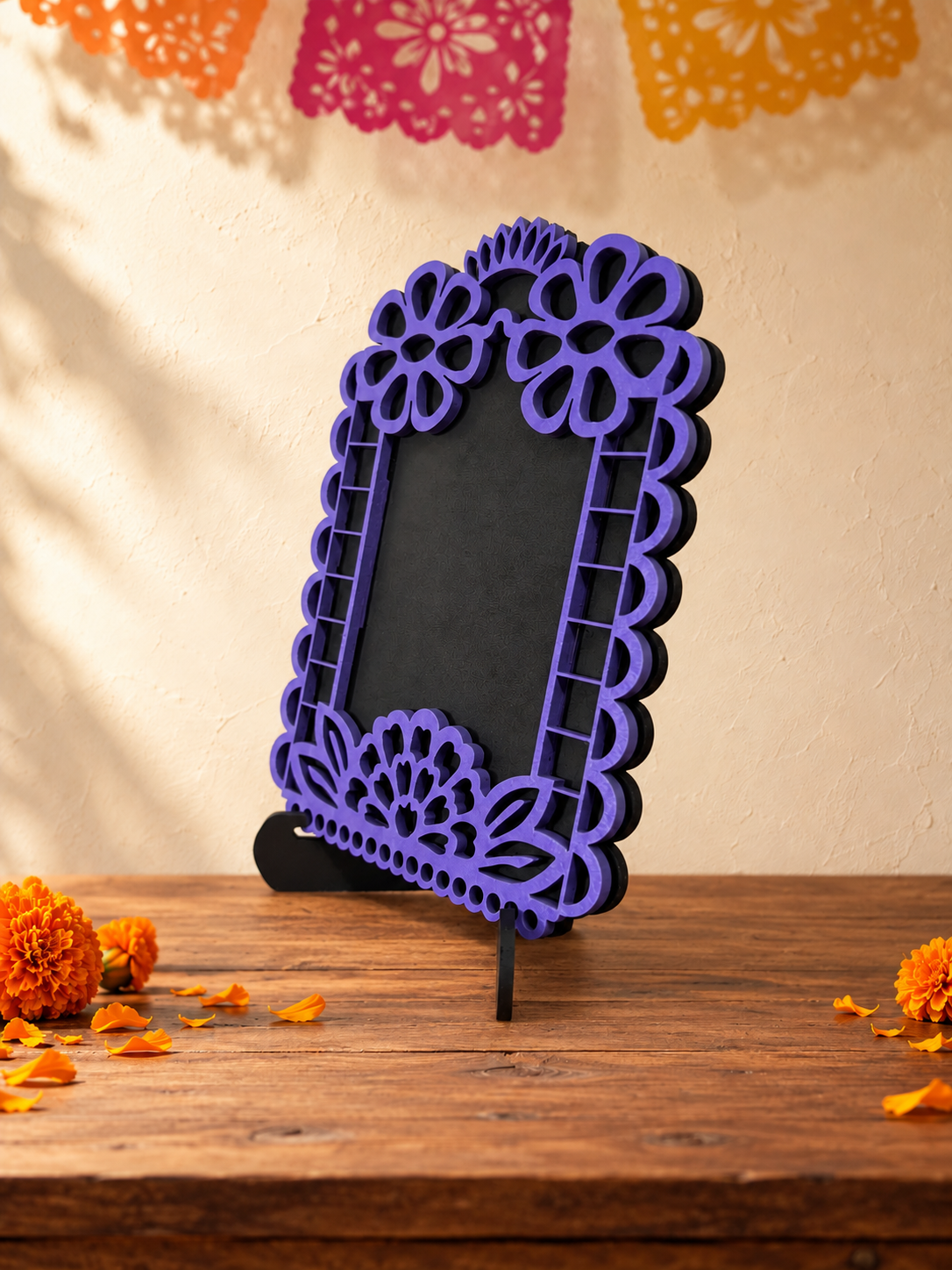 Portarretratos de Día de Muertos con base