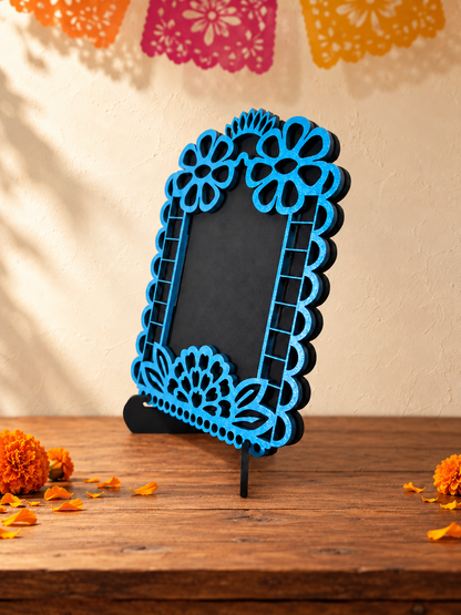 Portarretratos de Día de Muertos con base