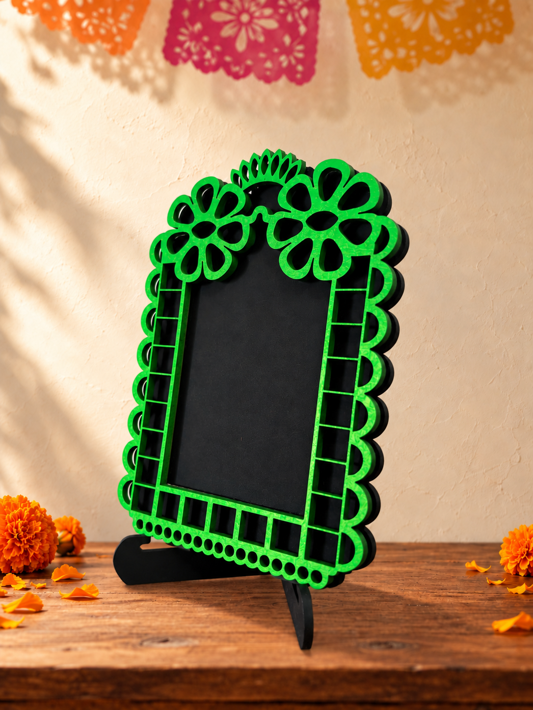 Portarretratos de Día de Muertos con base