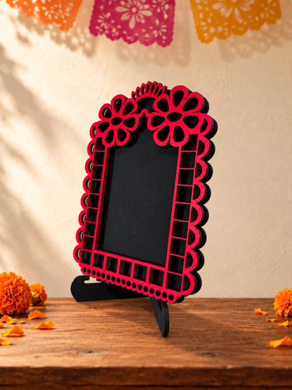 Portarretratos de Día de Muertos con base