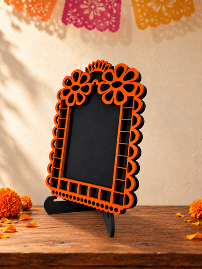 Portarretratos de Día de Muertos con base