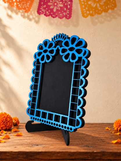 Portarretratos de Día de Muertos con base