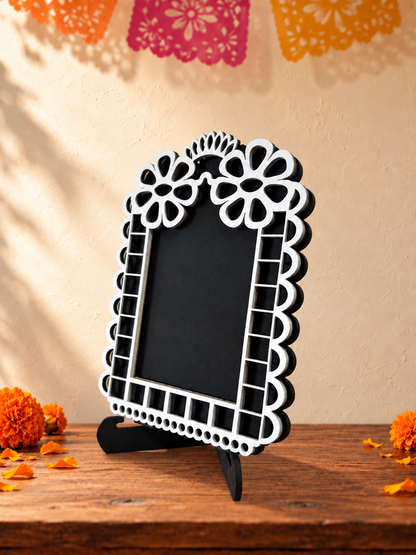 Portarretratos de Día de Muertos con base
