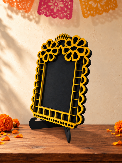 Portarretratos de Día de Muertos con base