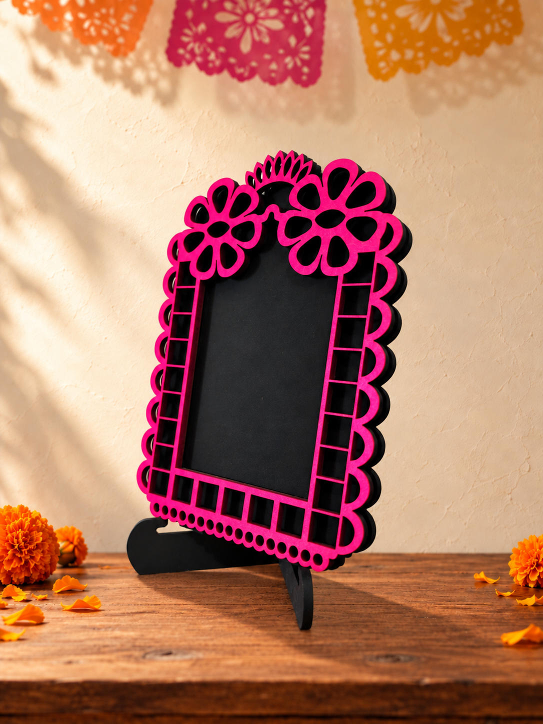 Portarretratos de Día de Muertos con base