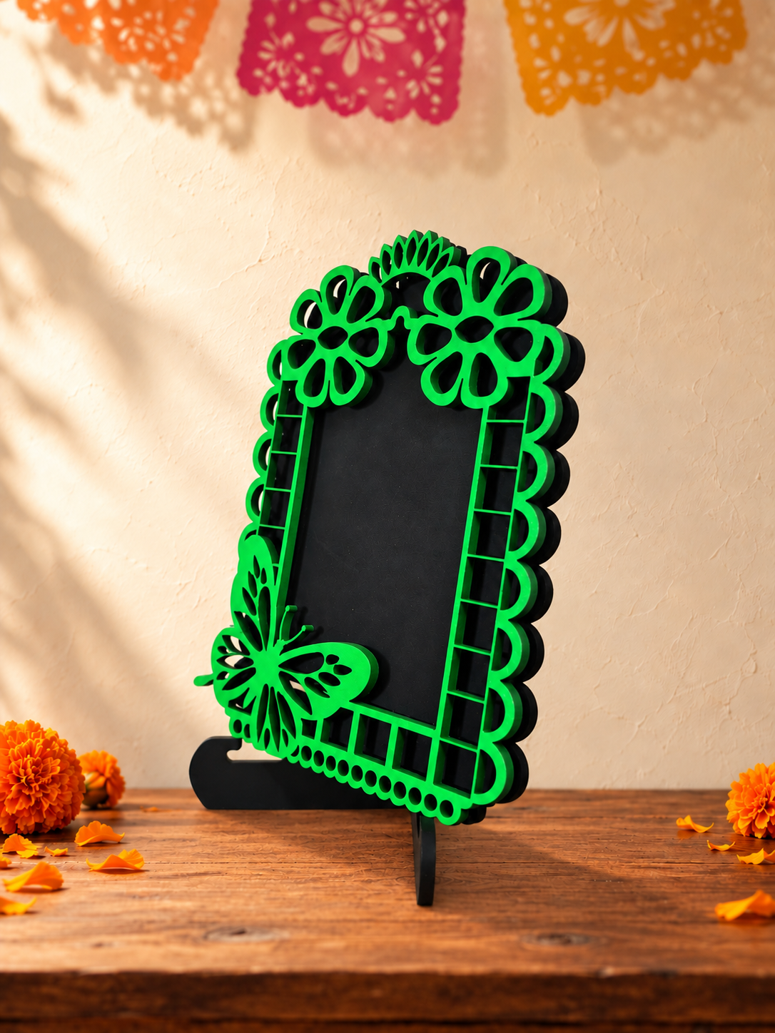 Portarretratos de Día de Muertos con base