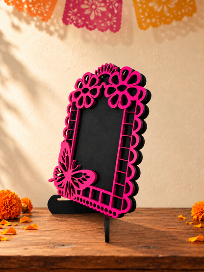 Portarretratos de Día de Muertos con base