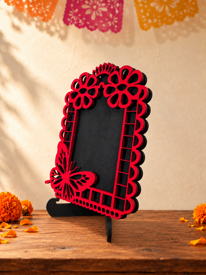 Portarretratos de Día de Muertos con base