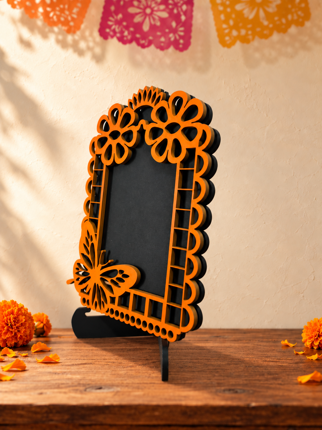 Portarretratos de Día de Muertos con base