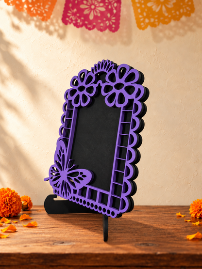 Portarretratos de Día de Muertos con base