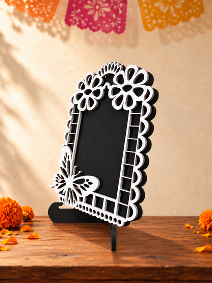 Portarretratos de Día de Muertos con base