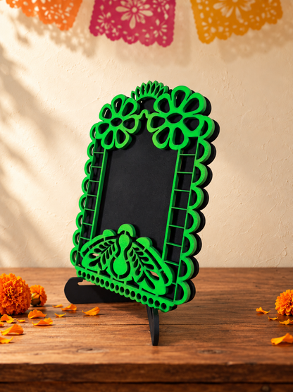 Portarretratos de Día de Muertos con base