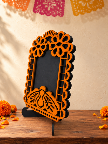 Portarretratos de Día de Muertos con base