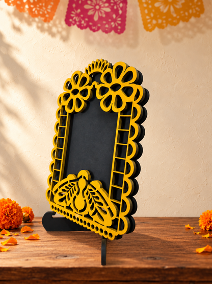 Portarretratos de Día de Muertos con base
