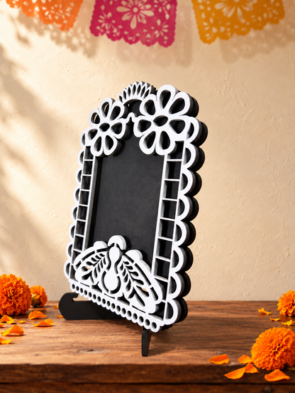 Portarretratos de Día de Muertos con base