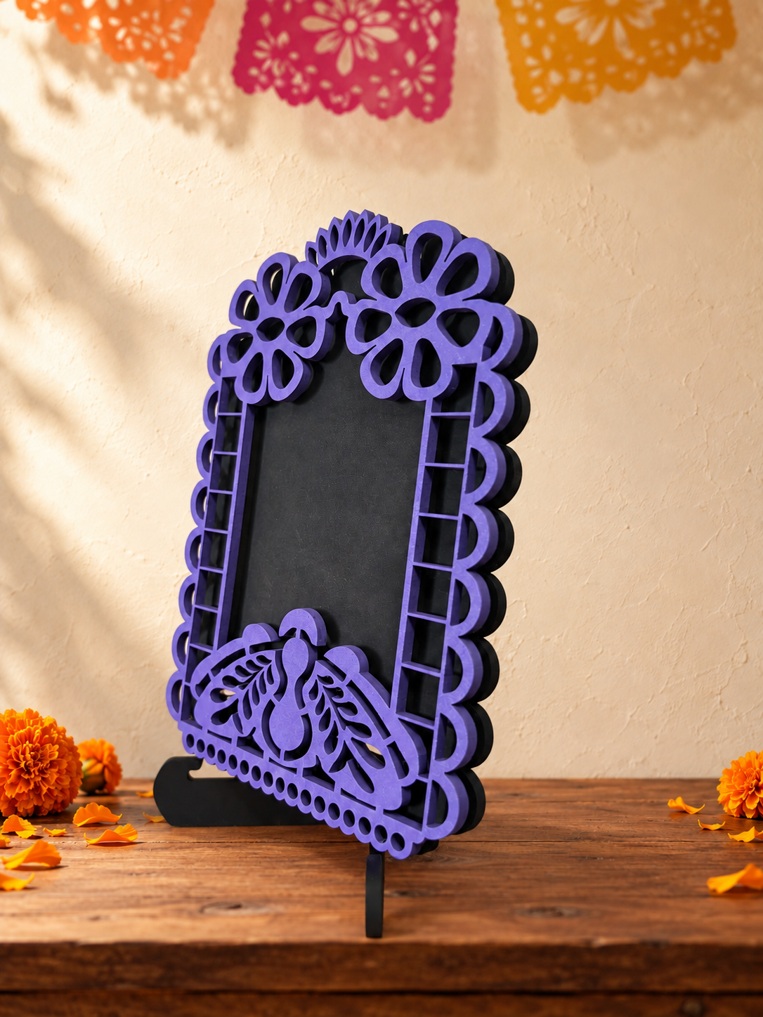 Portarretratos de Día de Muertos con base