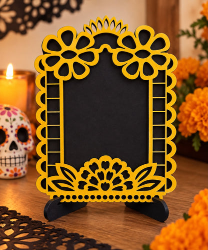 Portarretratos de Día de Muertos con base